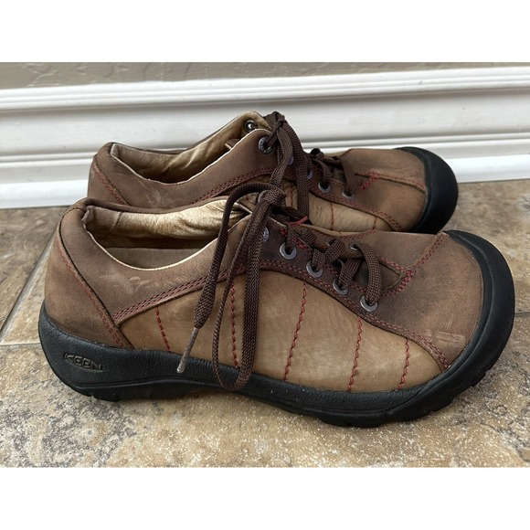 Keen Shoes - Keen Presidio Womens Sz 8 Brown Bump Toe Hiking Shoes Outdoor Trail
